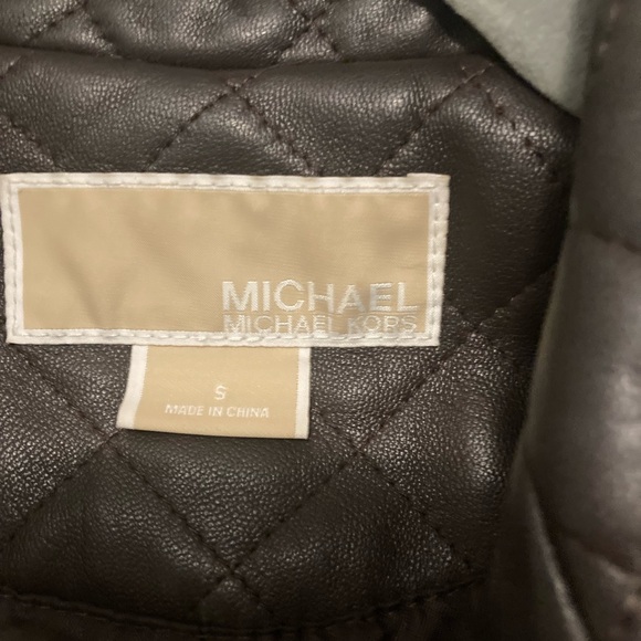Michael Kors genuine leather quilted jacket. - Picture 2 of 3